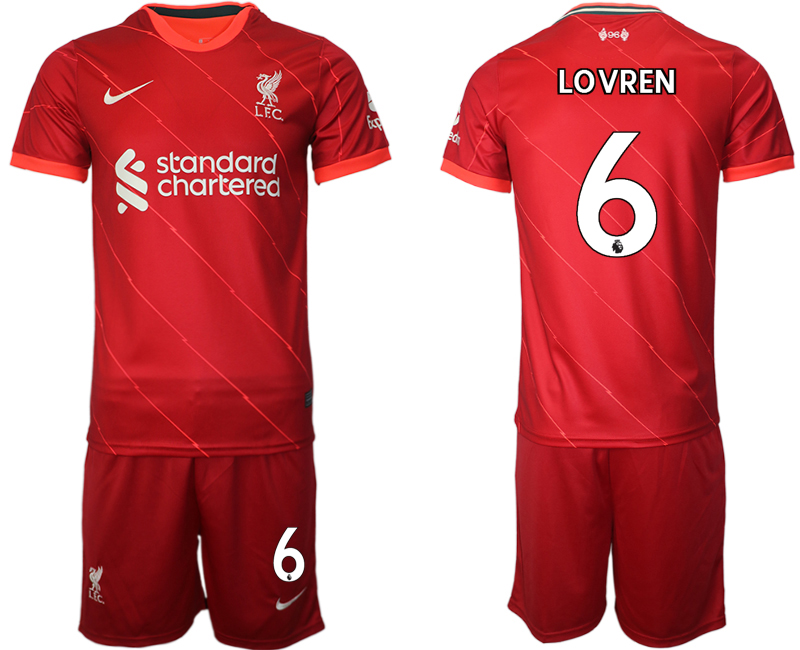 Men 2021-2022 Club Liverpool home red #6 Soccer Jersey